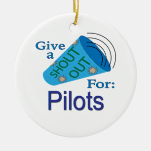 Shout Out for Pilots Ceramic Tree Decoration