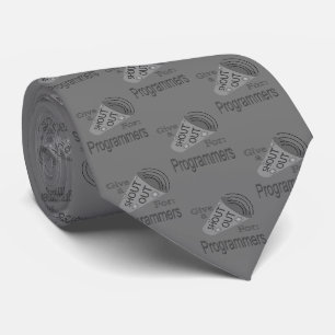 Shout Out for Programmers Tie