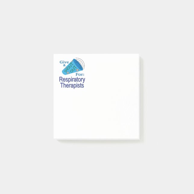 Shout Out for Respiratory Therapists Post-it Notes (Front)
