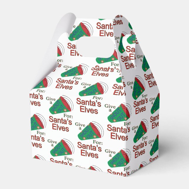 Shout Out for Santa's Elves Favour Box (Front Side)