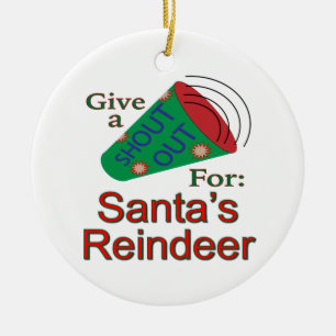 Shout Out for Santa's Reindeer Ceramic Tree Decoration