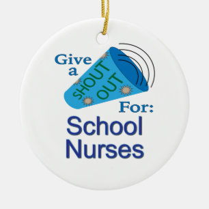 Shout Out for School Nurses Ceramic Tree Decoration