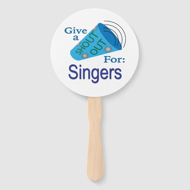 Shout Out for Singers Hand Fan (Front)