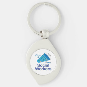 Shout Out for Social Workers Key Ring