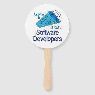 Shout Out for Software Developers Hand Fan