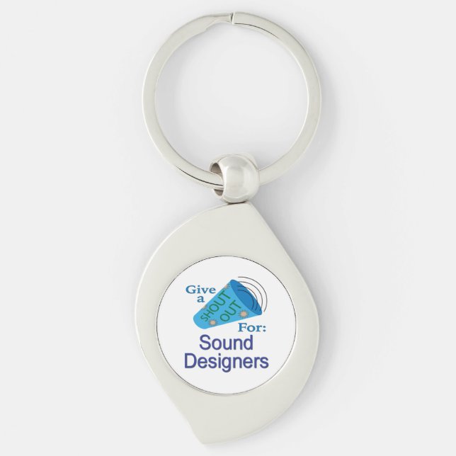 Shout Out for Sound Designers Key Ring (Front)