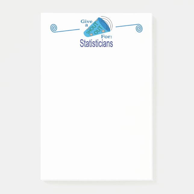Shout Out for Statisticians Post-it Notes (Front)