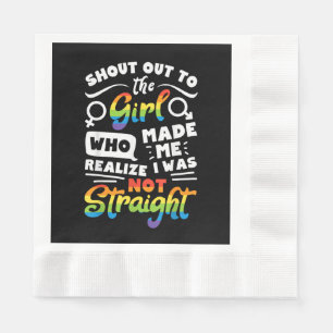 Shout Out to The Girl Lesbian Pride LGBT T Shirt G Napkin