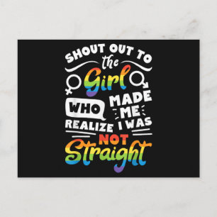 Shout Out to The Girl Lesbian Pride LGBT T Shirt G Postcard