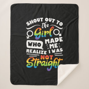 Shout Out to The Girl Lesbian Pride LGBT T Shirt G Sherpa Blanket