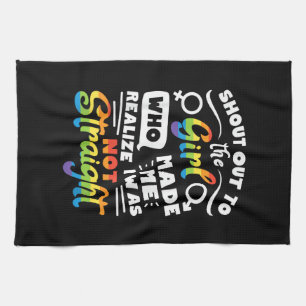 Shout Out to The Girl Lesbian Pride LGBT T Shirt G Tea Towel