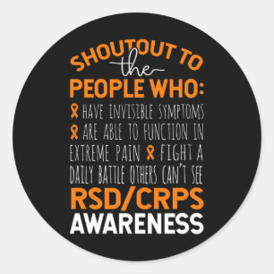 Shoutout To The People Rsdcrps Warrior Team Orange Classic Round Sticker