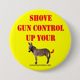 SHOVE GUN CONTROL 7.5 CM ROUND BADGE