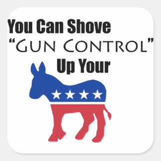 Shove Gun Control Square Sticker