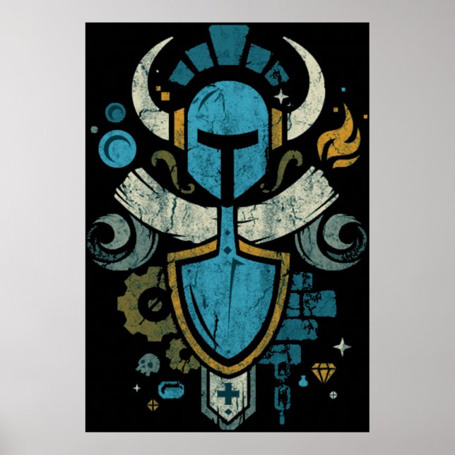 Shovel Knight Shovelry Emblem Crest Poster (Front)