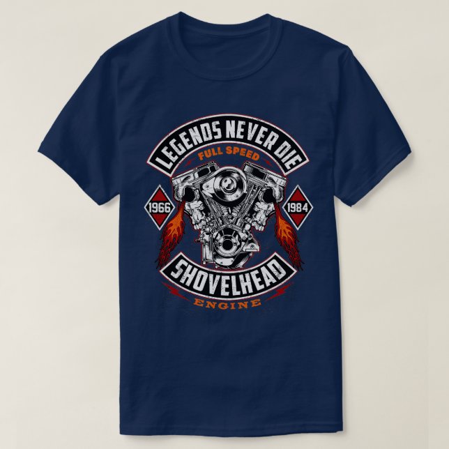 SHOVELHEAD 19661984 MOOR Motorcycles Oldschool Cho T-Shirt (Design Front)