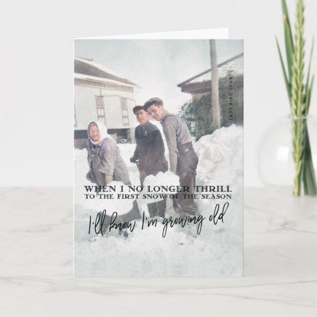 SHOVELING OUT Greeting Card (Front)