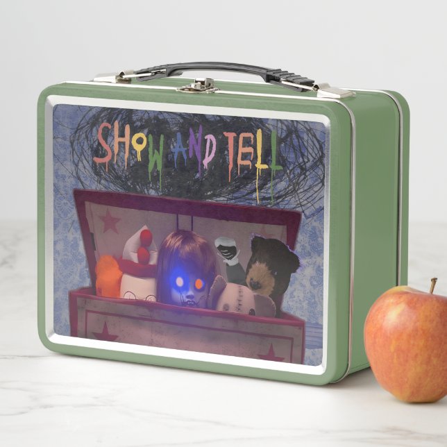 Show and Tell Creepy Toys Dolls (Lunchbox) Metal Lunch Box (In Situ)