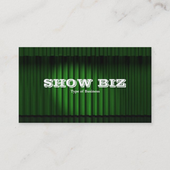 Show Biz Green - (Gold Card) Business Card (Front)