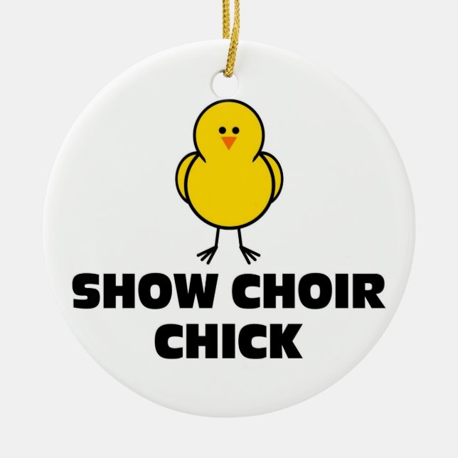 Show Choir Chick Ceramic Tree Decoration (Front)