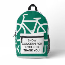 show concern for cyclists