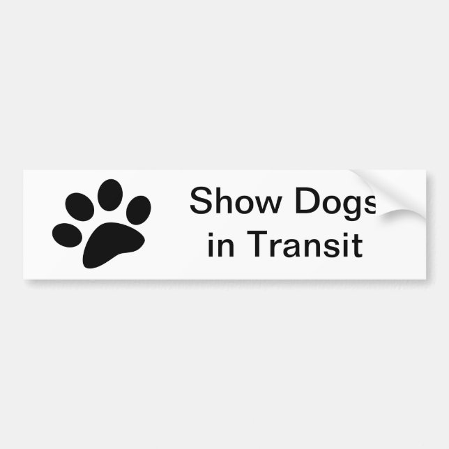 Show Dogs in Transit Bumper Sticker (Front)