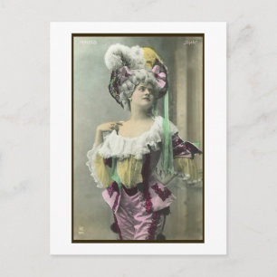 Show Girl Risque French Dancer Postcard