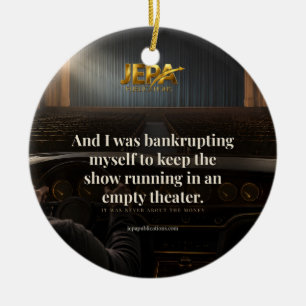Show in an Empty Theatre Book Quote Ceramic Tree Decoration