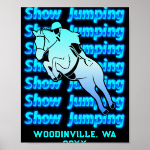 Show Jumng Event Or Location Date Name T Shirt Poster