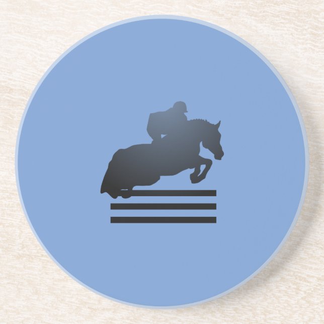  Show jumper clearing an obstacle.     Coaster (Front)