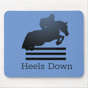 Show jumper clearing an obstacle. Mouse Mat