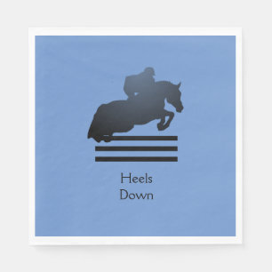  Show jumper clearing an obstacle.    Napkin