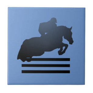  Show jumper clearing an obstacle.     Tile