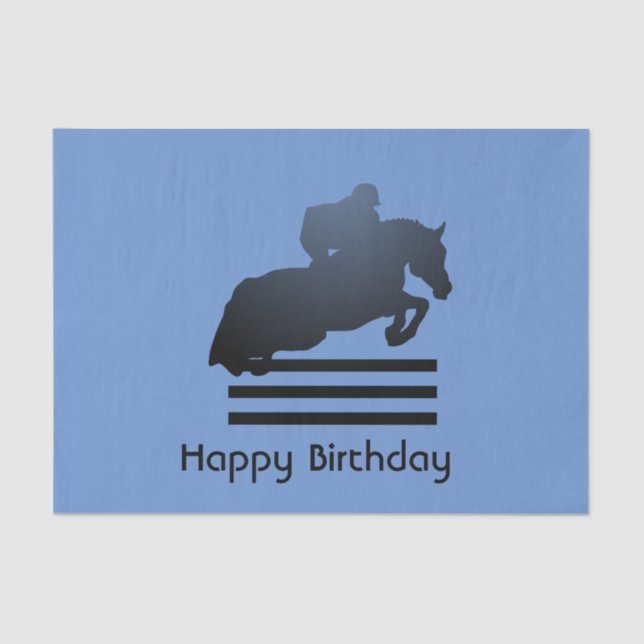  Show jumper clearing an obstacle.      Tissue Paper (Front)