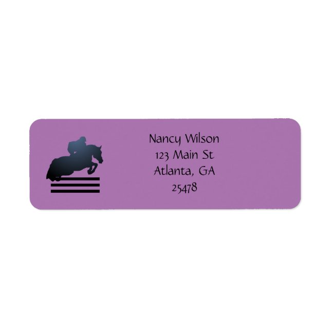 Show Jumper Return Address Label (Front)