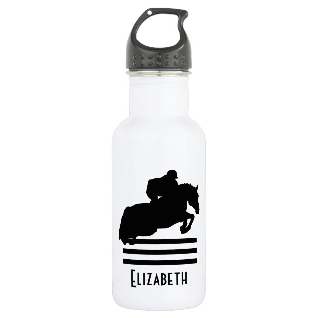 Show Jumper Silhouette for Horse Lovers 532 Ml Water Bottle (Front)