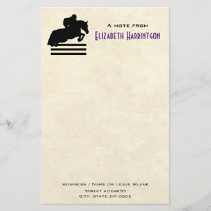 Show Jumper Silhouette for Horse Lovers Stationery