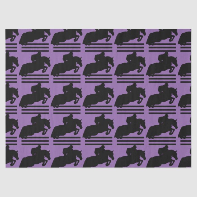Show Jumper Silhouette for Horse Lovers Tissue Paper (Front)