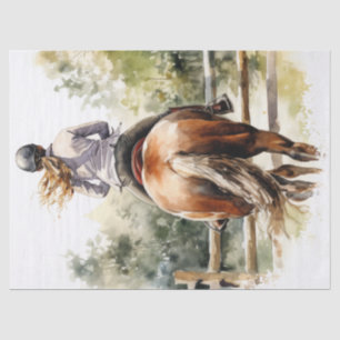 Show Jumping Eventing Horse Decoupage Tissue Paper