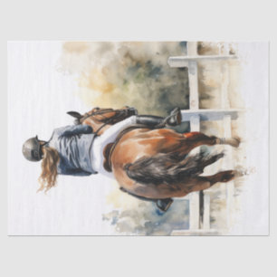 Show Jumping Eventing Horse Decoupage Tissue Paper