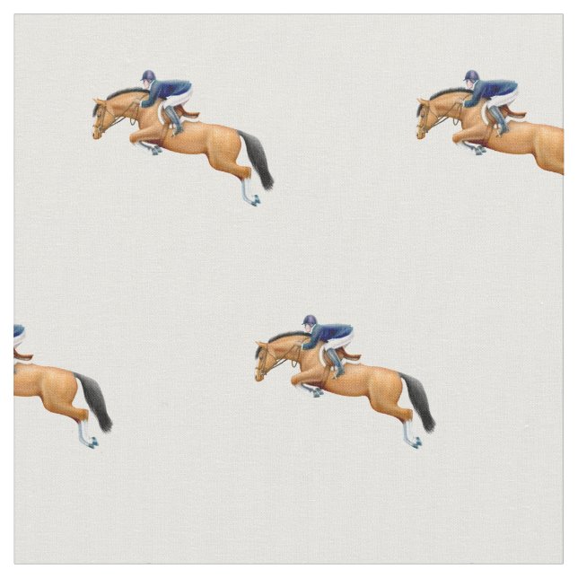 Show Jumping Horse Equestrian Fabric (Close Up)