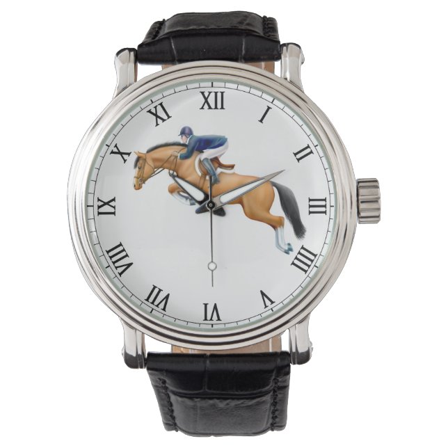 Show Jumping Horse Equestrian Watch (Front)