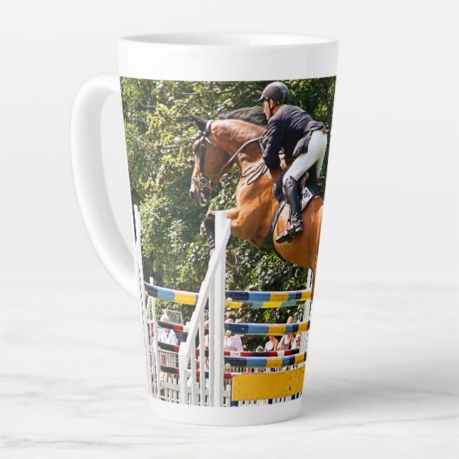 SHOW JUMPING LATTE MUG (Left Angle)