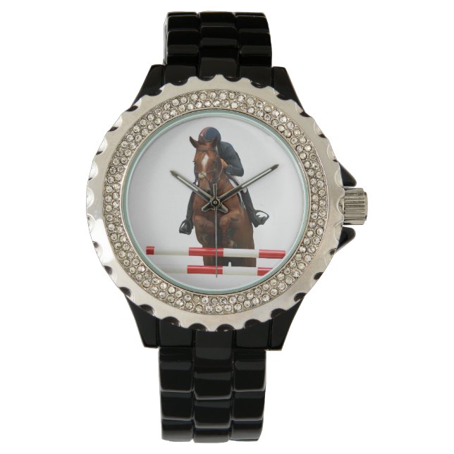 Show Jumping Rhinestone Watch (Front)
