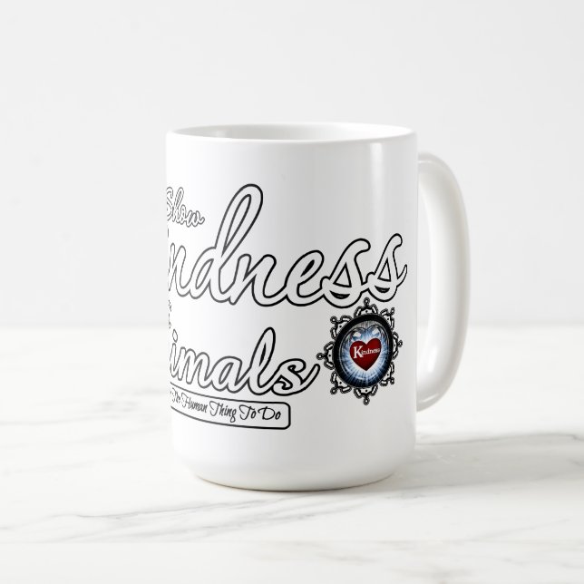 Show Kindness To Animals Coffee Mug (Front Right)