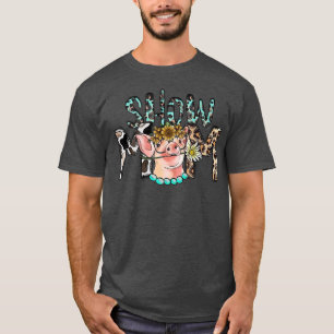 Show Mama Pig Mum Floral Country Farm Life Farm Gi T-Shirt