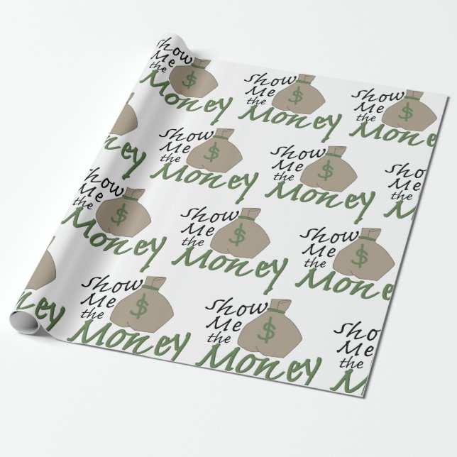 Show Me Bag Wrapping Paper (Unrolled)