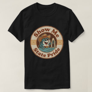 Show Me State Pride_ Missouri Catfish and Arch Art T-Shirt