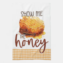 Show me the honey honeycomb yellow gingham