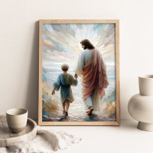 Show Me The Way, Modern Christian Art, Jesus and Poster